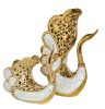 Opalescent Swan Vase set of 2