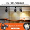 True Color Rendering Adjustable Tilt Angle Track Lighting Fixture for Accent Retail, 3 Pack, Black (VEVOR)