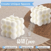 Bubble Candle - Cube Soy Wax Candles, Home Decor Candle, Scented Candle Set 2 Pieces, Home Use and Gifting