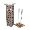 Flower Design Incense Burner Ash Catcher, 12 Inches, Home Fragrance, Aromatherapy Meditation Pooja Yoga, Home Accessories
