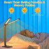 Desk Lamp with Wireless Charging USB Charging Port 5 Color 5 Brightness Eye-Caring Flexible Reading Lamp Foldable Time Setting Table Working Lamp