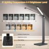 Desk Lamp with Wireless Charging USB Charging Port 5 Color 5 Brightness Eye-Caring Flexible Reading Lamp Foldable Time Setting Table Working Lamp