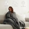 Electric Blanket Throw with 5 Heating Levels & 4 Hours Auto Off; Super Cozy Machine Washable; Sherpa Throw with Fast Heating(50 x 60 Inches; Grey)