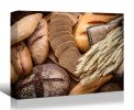 Canvas Wall Art Decor Bread Painting, Still Life Bread Decoration For Restrant, Kitchen, Dining Room, Office Living Room, Bedroom Decor-Ready To Hang
