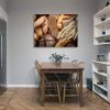 Canvas Wall Art Decor Bread Painting, Still Life Bread Decoration For Restrant, Kitchen, Dining Room, Office Living Room, Bedroom Decor-Ready To Hang