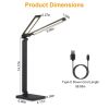 Desk Lamp with Wireless Charging USB Charging Port 5 Color 5 Brightness Eye-Caring Flexible Reading Lamp Foldable Time Setting Table Working Lamp