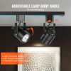True Color Rendering Adjustable Tilt Angle Track Lighting Fixture for Accent Retail, 3 Pack, Black (VEVOR)