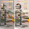 Pot Lid Holders & Pan Rack, Multiple DIY methods 8 tier pot racks, adjustable kitchen organization and storage for pots and pans.