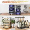 Pot Lid Holders & Pan Rack, Multiple DIY methods 8 tier pot racks, adjustable kitchen organization and storage for pots and pans.