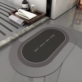 Super Absorbent Bath Rug Quick Drying Non-slip Bathroom Mat Bath Tub Side Area Floor Mats Diatomite Home Doormat Kitchen Carpet (Specification: 500MMx700MM, Color: Smile A)