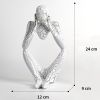 Nordic Art Abstract Thinker Statue Abstract Figure Sculpture Home Crafts Resin Statues Small Ornaments Office Room Desktop Decor